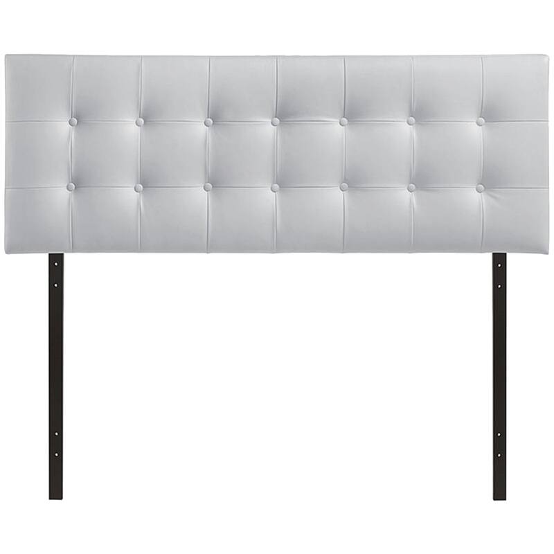 Heritage Stylish White Upholstered Queen Size Headboard