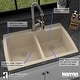 preview thumbnail 32 of 45, Karran Drop-In Quartz 50/50 Double Bowl Kitchen Sink