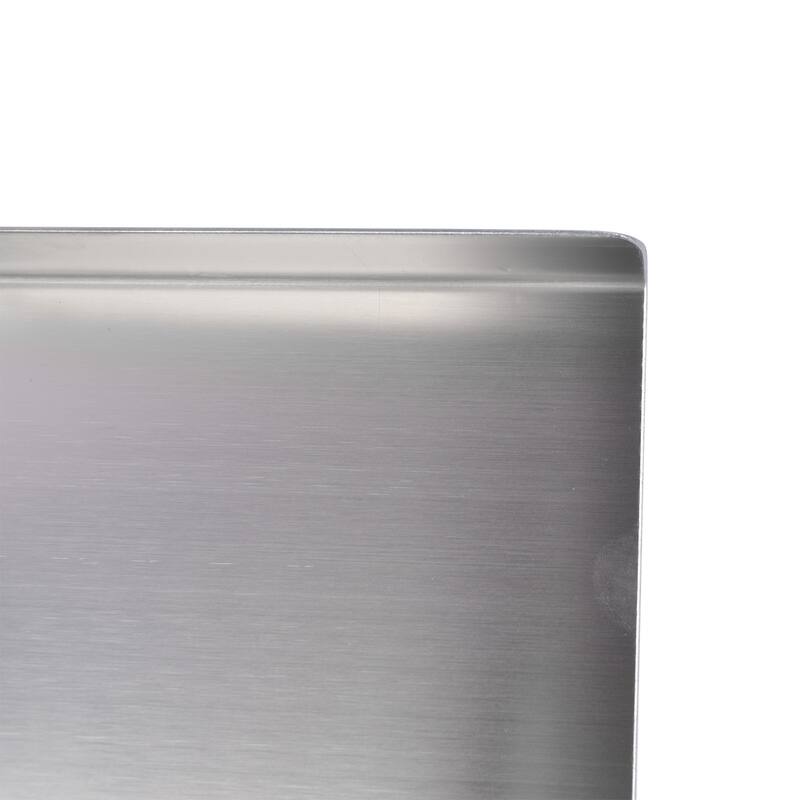 Heavy Duty Multi-Purpose Stainless Steel Cutting Board with Non-Slip L-Edge for Vegetables and Dough