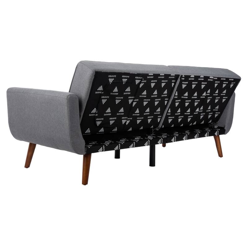 SAFAVIEH Bushwick Mid-century Foldable Futon Sofa Bed - 82.3" x 34.3" x 34.3"