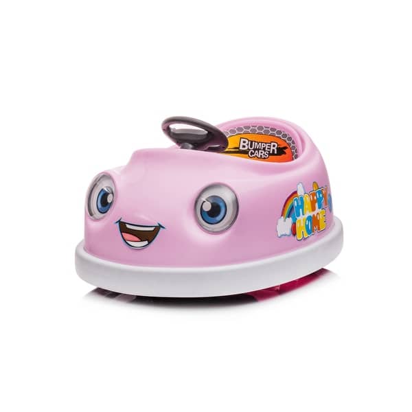 slide 2 of 40, 6-in-1 Kids Electric Ride-On Car with Remote Control, MP3 & 360° Bumper Function Pink