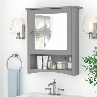 Salinas Bathroom Medicine Cabinet with Mirror by Bush Furniture