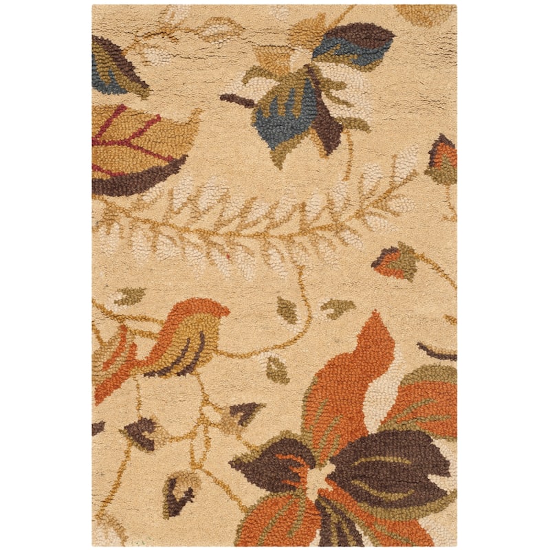 SAFAVIEH Handmade Blossom Gerga Modern Floral Wool Rug - 2' x 3' - Beige/Multi