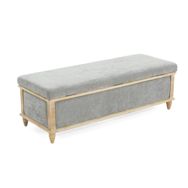 Abilene Fabric Storage Ottoman Bench by Christopher Knight Home