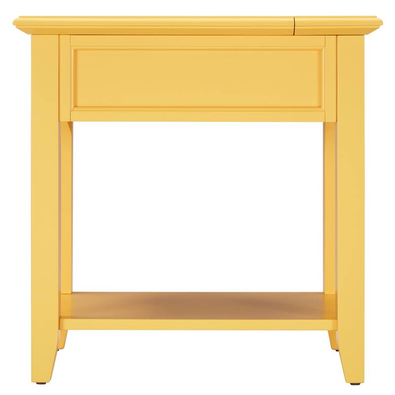 Zayden 1-drawer Side Table with Charging Station by iNSPIRE Q Bold