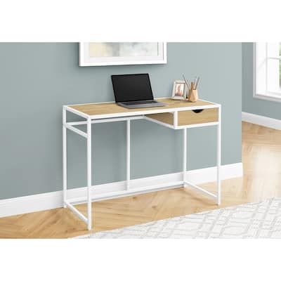 Compact Computer Desk with Small Storage Drawer
