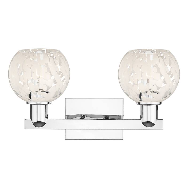 Innovations Lighting Endless Possibilities Arcadia - White Mouchette - 2 Light 17" Bath Vanity Light