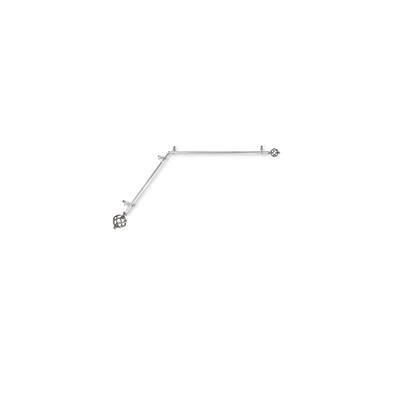 Adjustable Curtain Rods & Hardware Set - Steel Rods, Metal Finials, 360 Rotation - Satin Nickel Finish - M