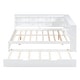 preview thumbnail 13 of 13, Multi-Shelf Daybed Bookcase Bed Frame with Trundle Bed-Full, White