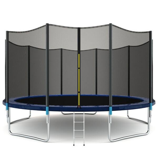 Shop Gymax 15 Ft Trampoline Combo Bounce Jump Safety Enclosure Net 13 15 On Sale Overstock 20468945