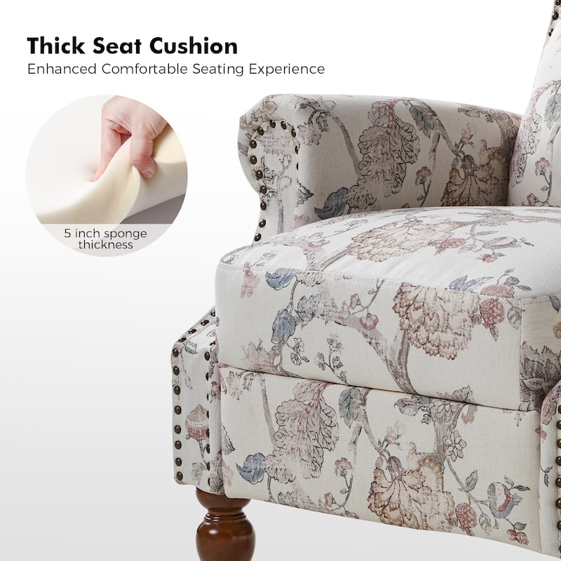 Terri Classic Cutaway Arms with Nailheads Manual Recliner for Living Room Set of 2 by HULALA HOME
