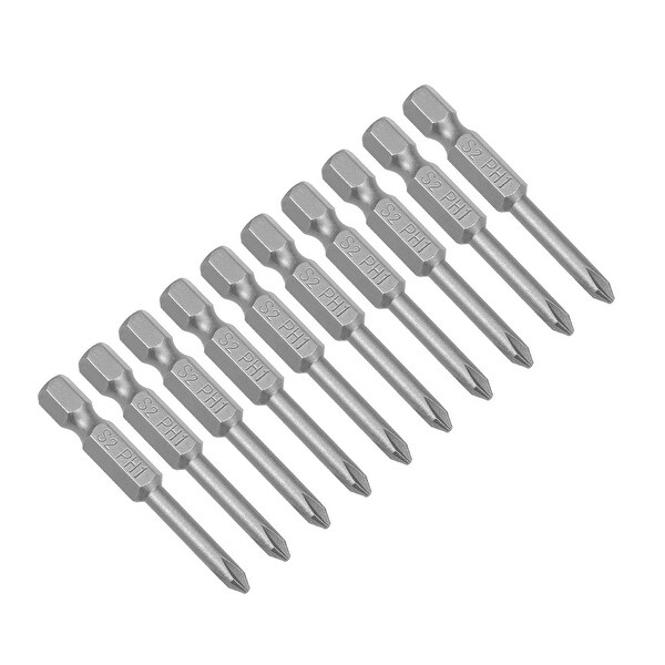 10Pcs 1/4-Inch Hex Shank 50mm Length Phillips 4PH2 Magnetic S2 Screwdriver Bits - 10pcs H1/4*50*4PH2
