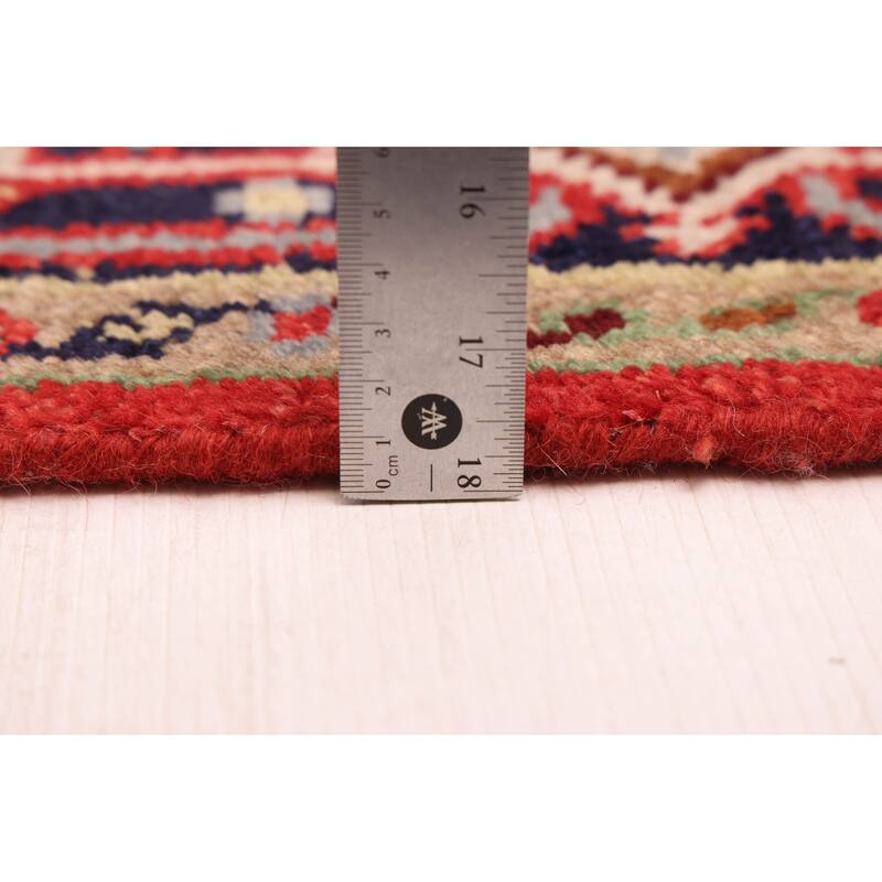 ECARPETGALLERY Hand-knotted Serapi Heritage Light Red Wool Rug - 4'0 x 5'11