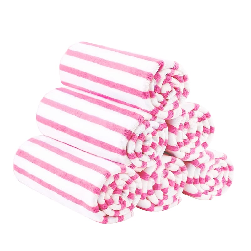 2/6 Pack Cabana Stripe Beach Towel Pool Towels Quick Dry Swim Towels