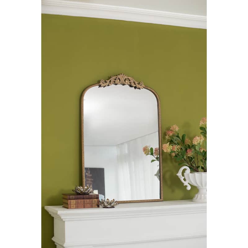 Classic Antique Arched Mirror Hanging or Leaning Against Wall