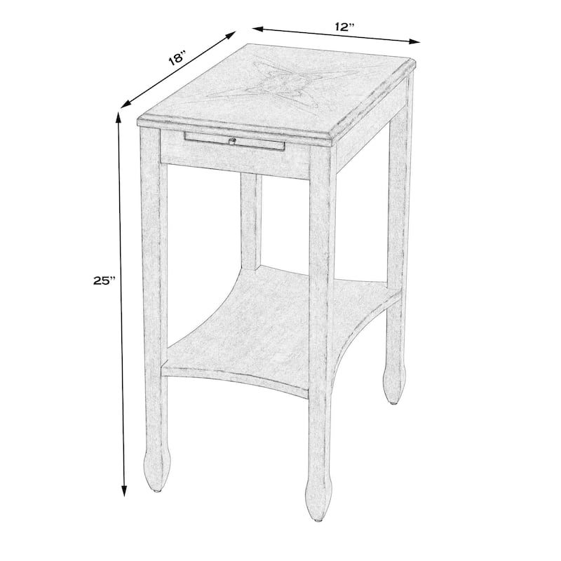 Handmade Butler Gilbert Olive Ash Varnished Wood Veneer Burl End Table