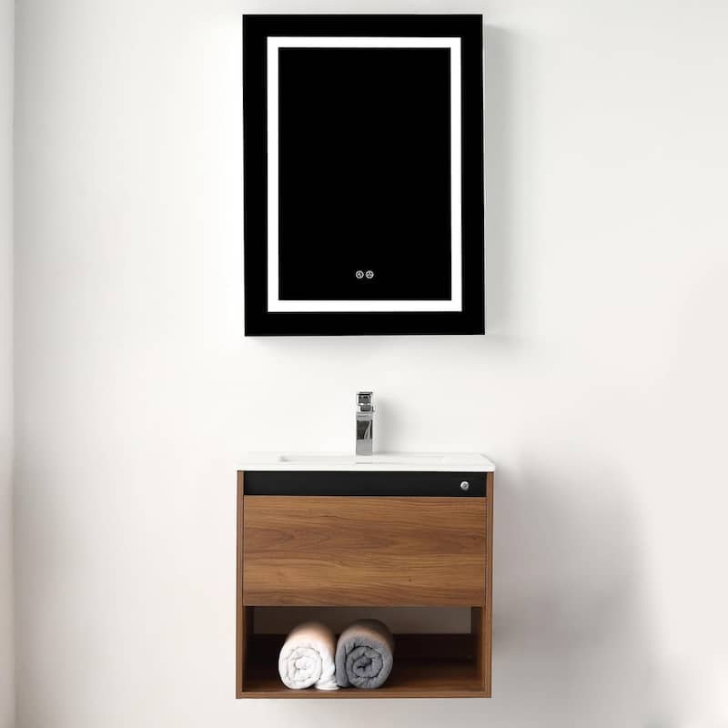 Blossom Bergen Wall Mounted Floating Bathroom Vanity with Sink