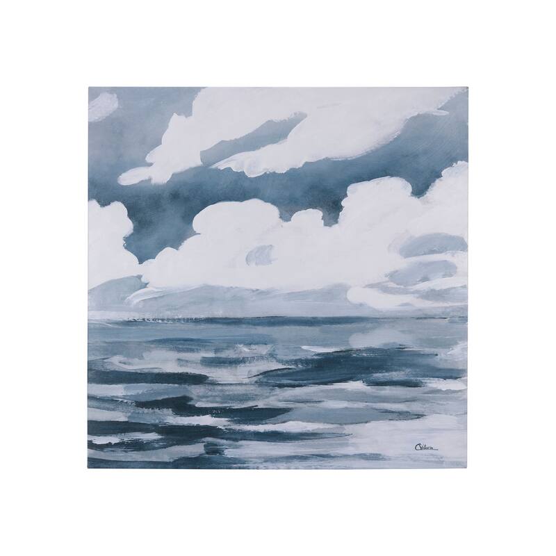 Clouds and sea II (30 x 30 ) Canvas Art Print - Small