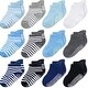 preview thumbnail 1 of 4, CozyWay Ankle Grip Socks Boys Stripe Multicolor - 12 pair, 1-3 Years