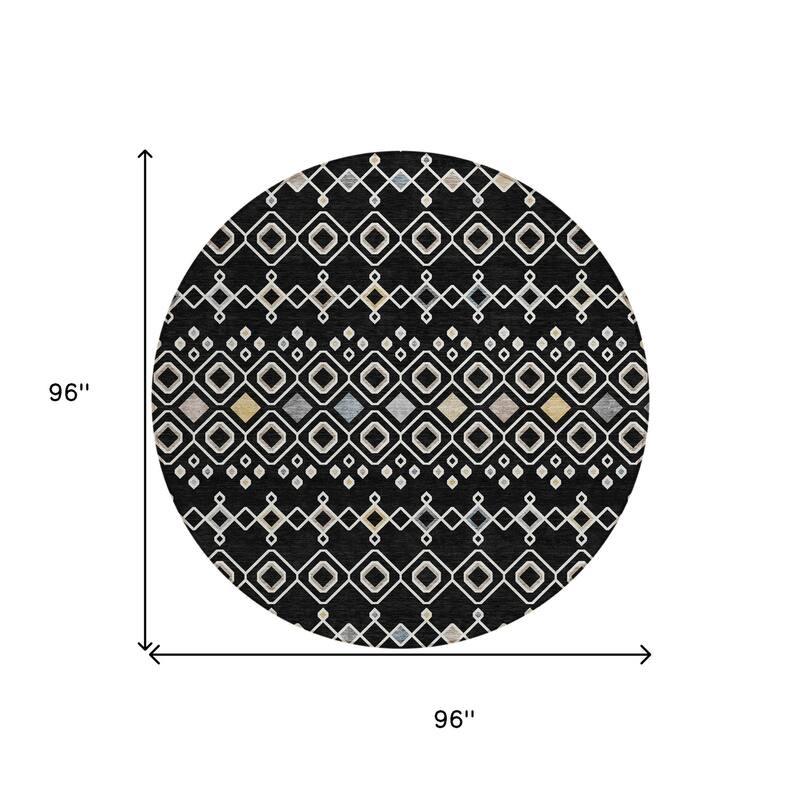 HomeRoots Geometric Modern Rectangle Outdoor Rug
