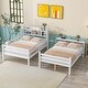 preview thumbnail 11 of 16, Grey Full Over Full Bunk Bed with Bookcase Headboard, Converts to Two Beds