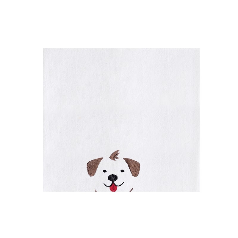 I Love My Dog Embroidered Cotton Flour Sack Kitchen Towel