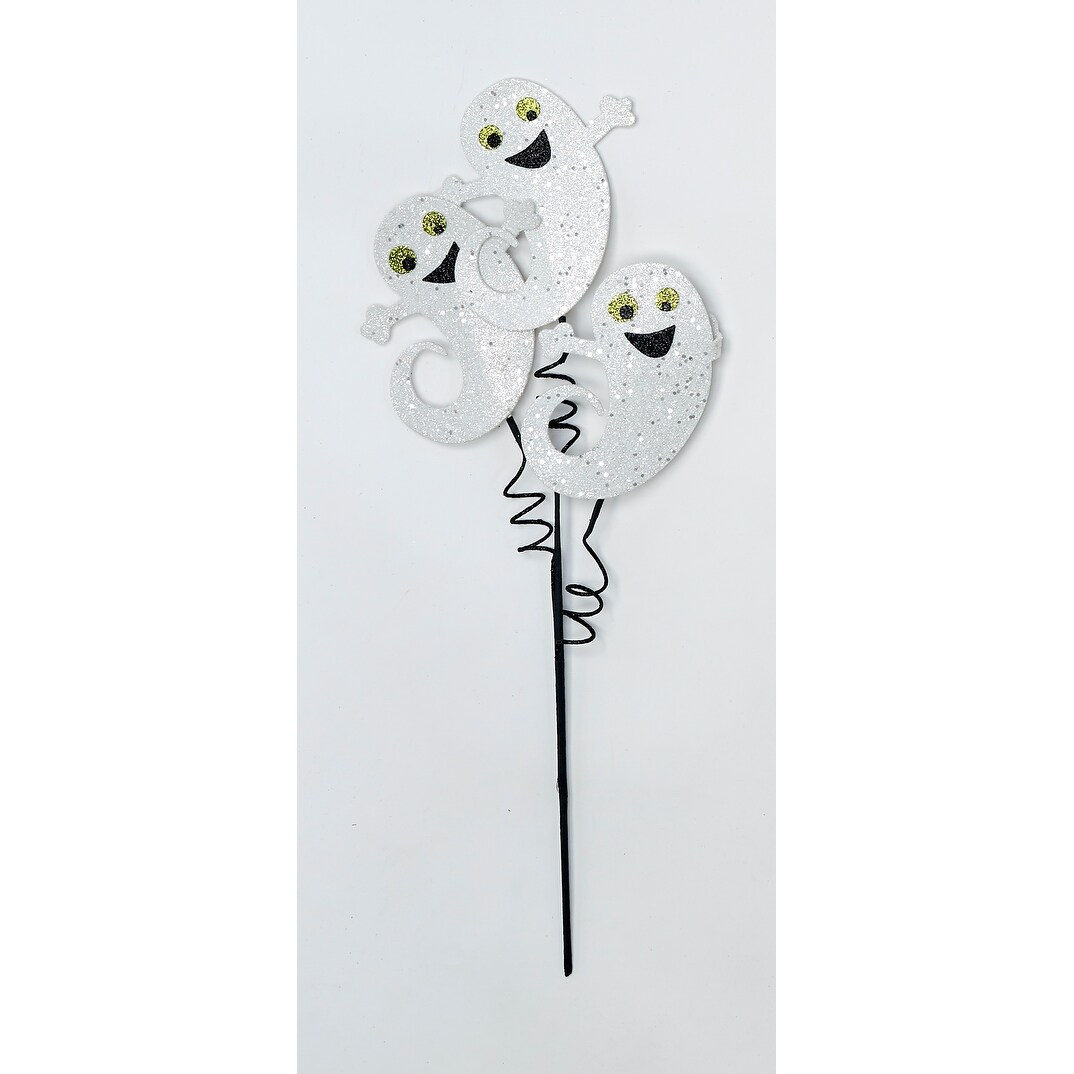 26" Halloween Ghost Spray w/ Glitter, Set of 3
