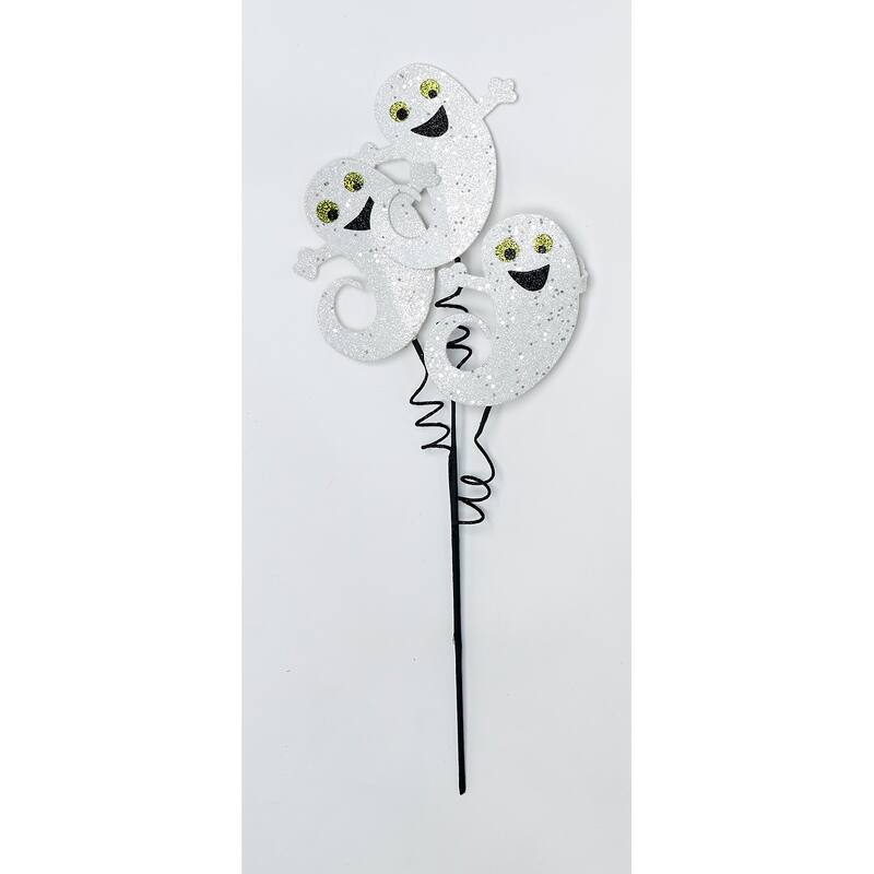 26" Halloween Ghost Spray w/ Glitter, Set of 3