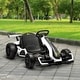 preview thumbnail 5 of 5, White 24V Electric Go Kart, 7.5 MPH, Music, Lights for Ages 6-12