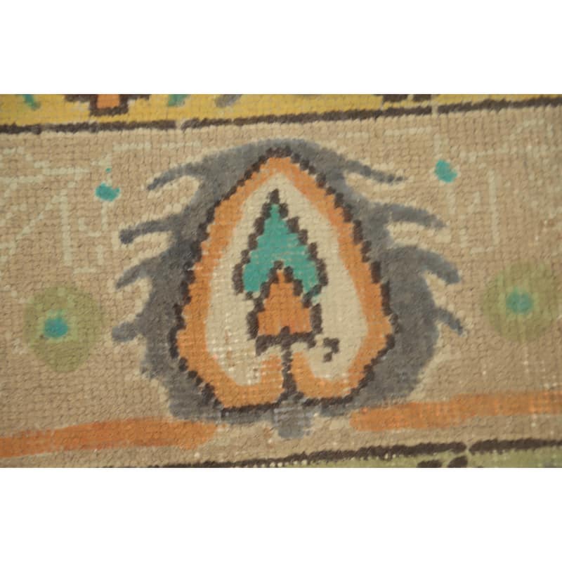 Hand Knotted Oriental 100% Wool Carpet Traditional Floral Oranges & Rust Tabriz Area Rug - 9' 7'' X 6' 1''