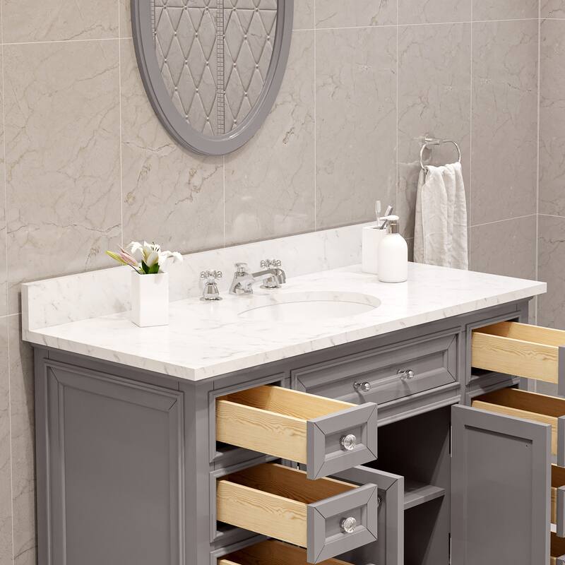Water Creation Derby 48-inch Cashmere Grey Single Sink Bathroom Vanity