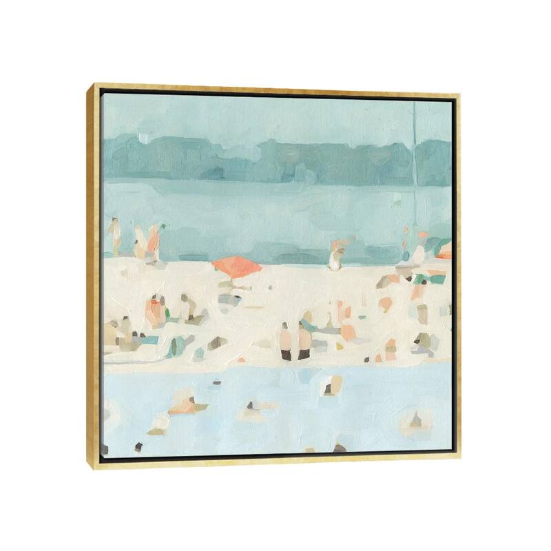 iCanvas "Sea Glass Sandbar II" by Emma Scarvey Framed Canvas Print - Gold - 26x26