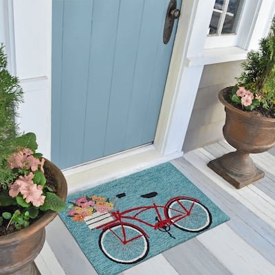 Liora Manne Frontporch Bike Ride Indoor/Outdoor Rug