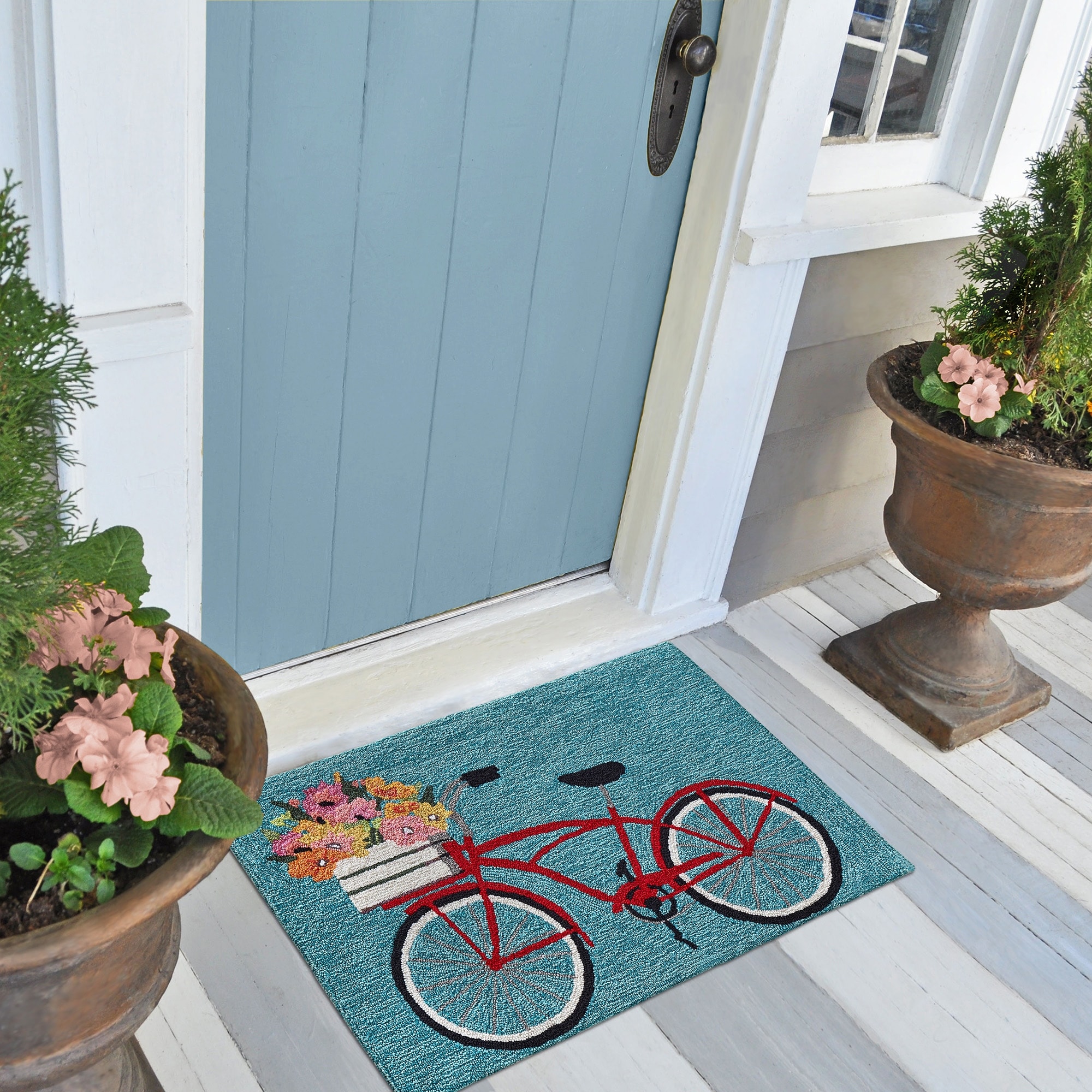 Lush Decor Frontporch Bike Ride Indoor/Outdoor Rug