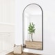 preview thumbnail 4 of 35, Modern Arched Dressing Mirror Full-length Floor Mirror with Standing 65"x22" - Black