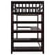 preview thumbnail 64 of 82, Space-Saving Loft Bed with Storage Shelves and Desk, Solid Wood Loft Bed Frame with Ladder and Guardrail for Kids Teens Adults
