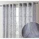 preview thumbnail 15 of 62, HLC.me Madison Faux Linen Textured Sheer Privacy Sun Light Filtering Window Grommet Thick Curtains Panels, Set of 2 54 W x 84 L per panel - Set of 2 - Charcoal Grey