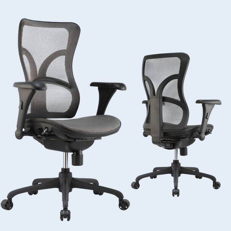 Cubiclesdotcom Engage Curved Mesh Ergonomic Office Chair, 275 lbs, Black