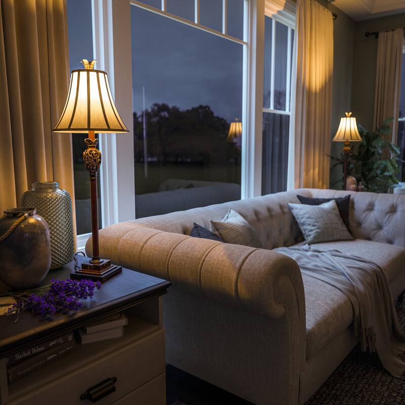 Kenroy Home Iron Lace Table Lamp - Golden Ruby