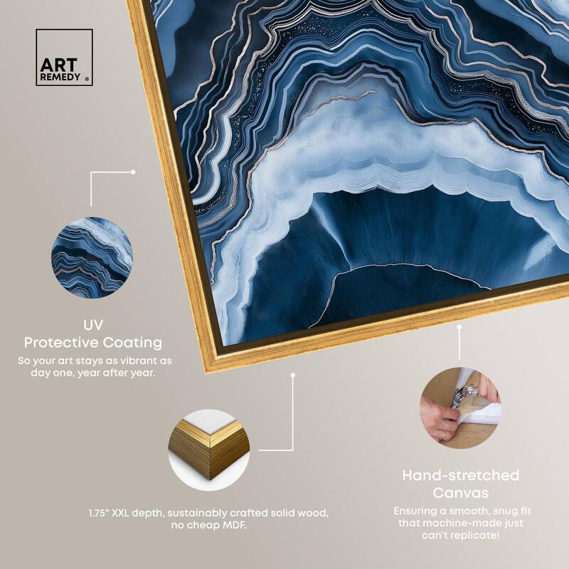 Azure Abyss Layers Canvas by Art Remedy
