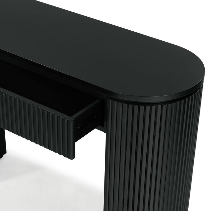 SAFAVIEH Couture Rikki Fluted 1 Drawer Wood Console Table - 48"W x 15"D x 32"H