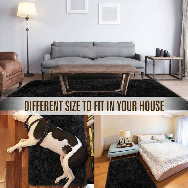 white fluffy carpet for bedroom