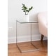 preview thumbnail 1 of 13, Porch & Den Birchshire Stainless Steel/ Glass End Table