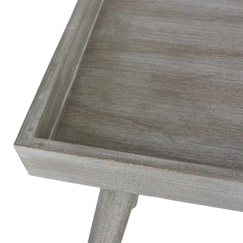 SAFAVIEH Parlee Antique White Coffee Table with Tray - 41.8" x 21.8" x 19" - 42"W x 22"D x 19"H