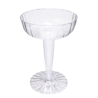 Set Of 36 Pcs Clear Plastic Champagne Flute Disposable Cup 4.75in - 4. 