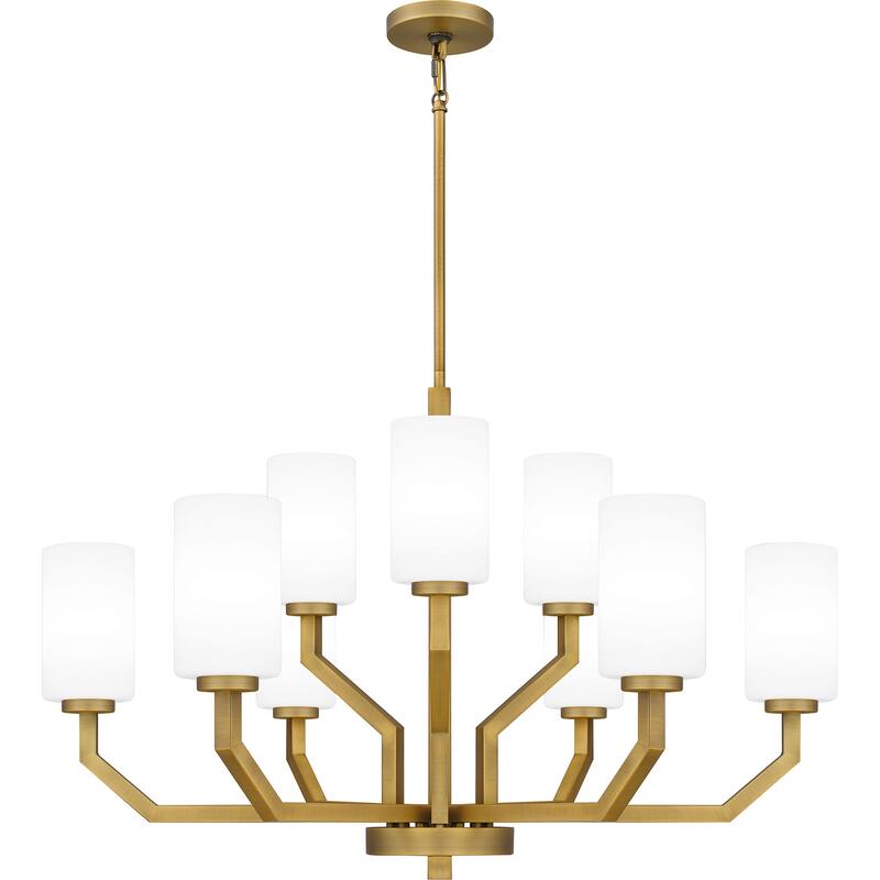 Cavalier 9-Light Aged Brass Chandelier