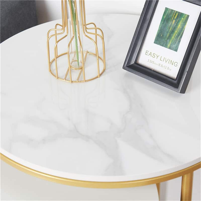 Sofa Side Gold Metal Frame Nesting Tables (Set of 2) On Sale Bed Bath & Beyond 37794990
