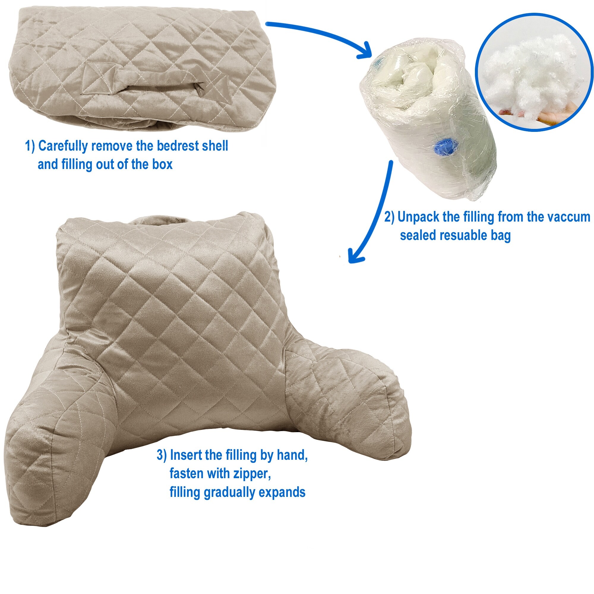 Bed rest outlet pillow cover