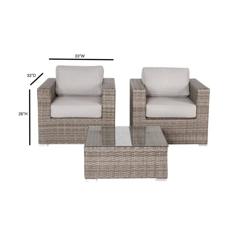 LSI 2 - Person Seating Group with Sunbrella Cushions