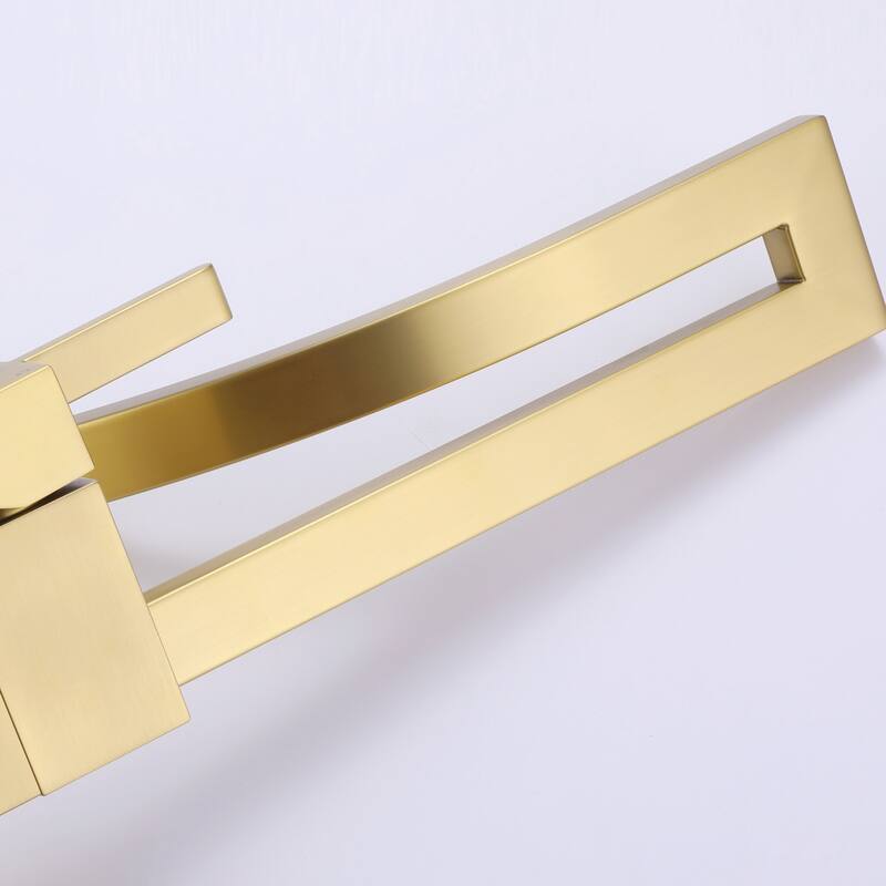 Modland Black/Gold Bathroom Sink Faucet Single Hole, Single Handle, Brass, Waterfall Design - Ideal for Bathroom Sinks